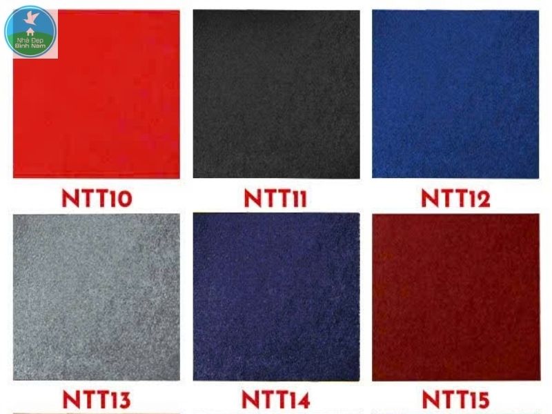 Bảng màu thảm nỉ 2mm