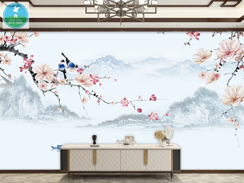Tranh 3D dán tường phong cảnh thiên nhiên Tranh 3D dán tường phong cảnh thiên nhiên