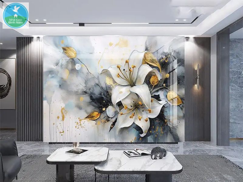 Tranh PVC tráng gương phong cảnh