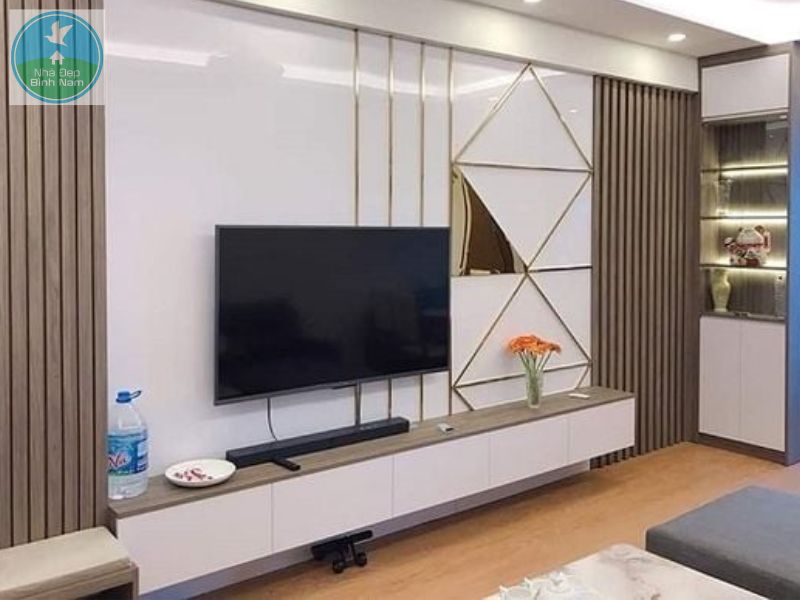 Tấm ốp tường PVC kết hợp lam sóng nhựa giả gỗ Tấm ốp tường PVC kết hợp lam sóng nhựa giả gỗ