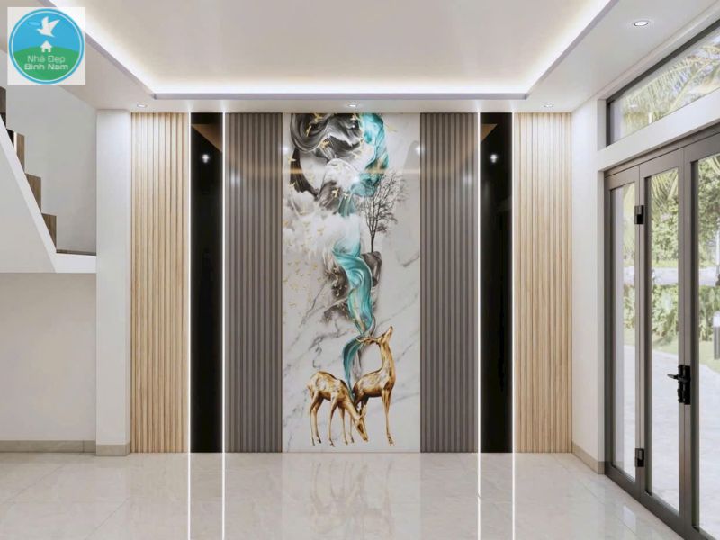 Tranh tráng gương phong thủy treo tường phòng khách