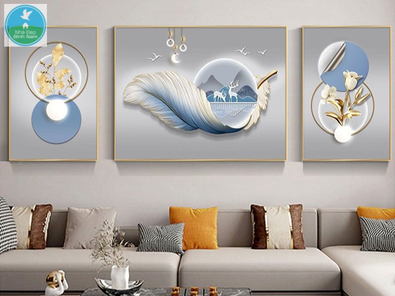 Tranh PVC tráng gương phong cảnh