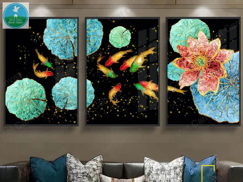 Tranh PVC tráng gương phong cảnh