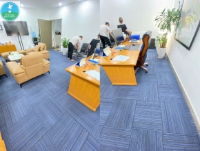Lót thảm nỉ trải sàn cho công ty tại Thuận An